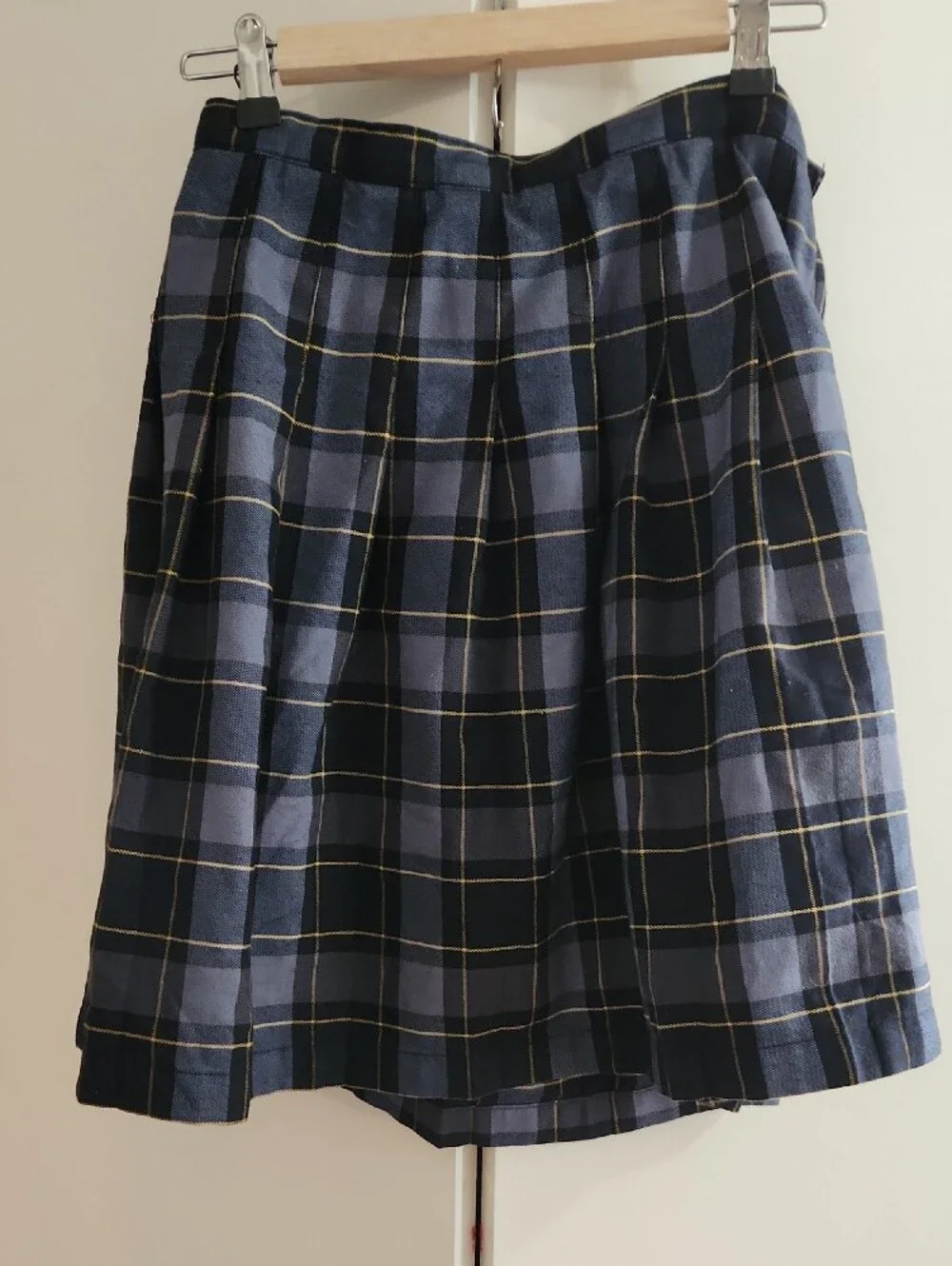 Lands' End Blue Plaid Catholic Parochial School Uniform Skirt Sz 14